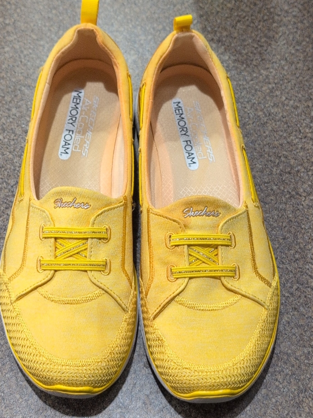 Skechers Yellow Memory Foam Slip-On Flats